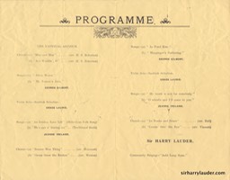 Victoria Hall Annan Signed Programme Bi-Fold Oct 16 1941 Reverse