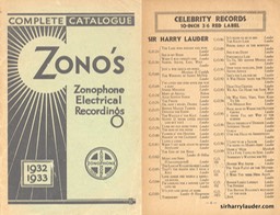 Zonophone Catalogue 1932-33